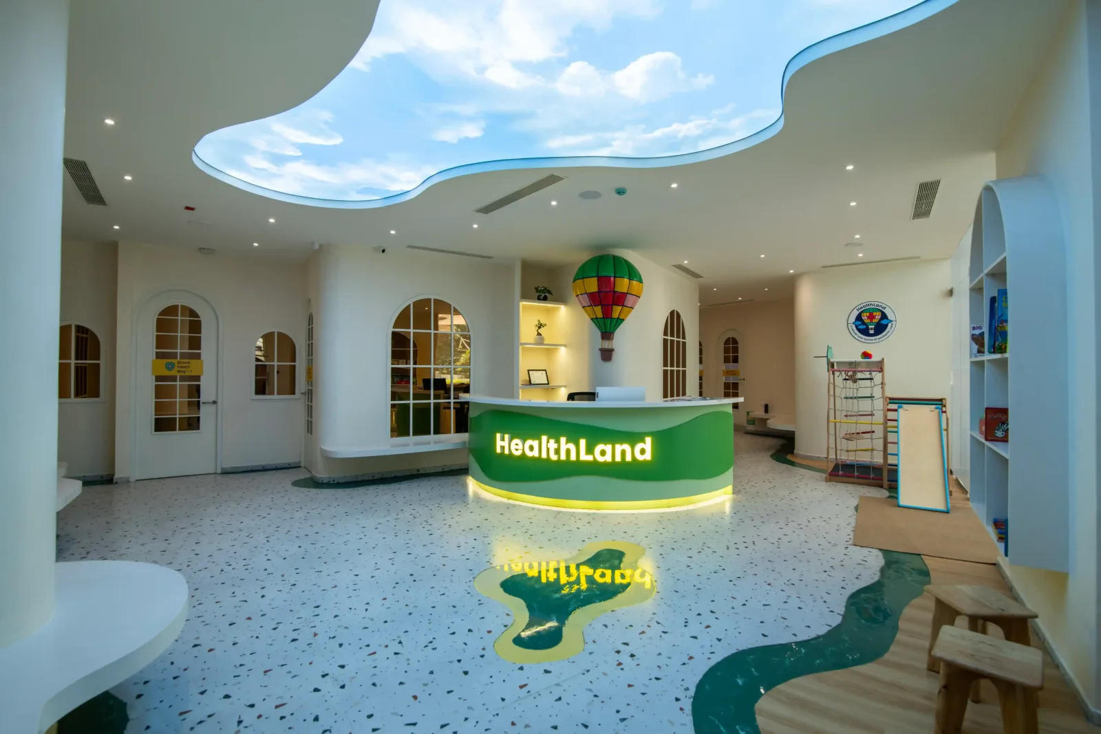 HealthLand pediatric dental consultation room in Whitefield